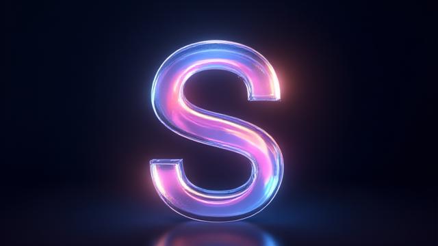 घूमता हुआ चमकता हुआ 3डी उत्पाद लोगो, तेज रोशनी के साथ